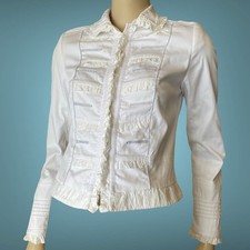Versace Versus 1990s RARE Vintage White Hussar Blazer Jacket Size XS-S