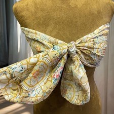 Vintage Coquette Romantic Feminine Festival 100 Silk Scarf Quiet Luxury