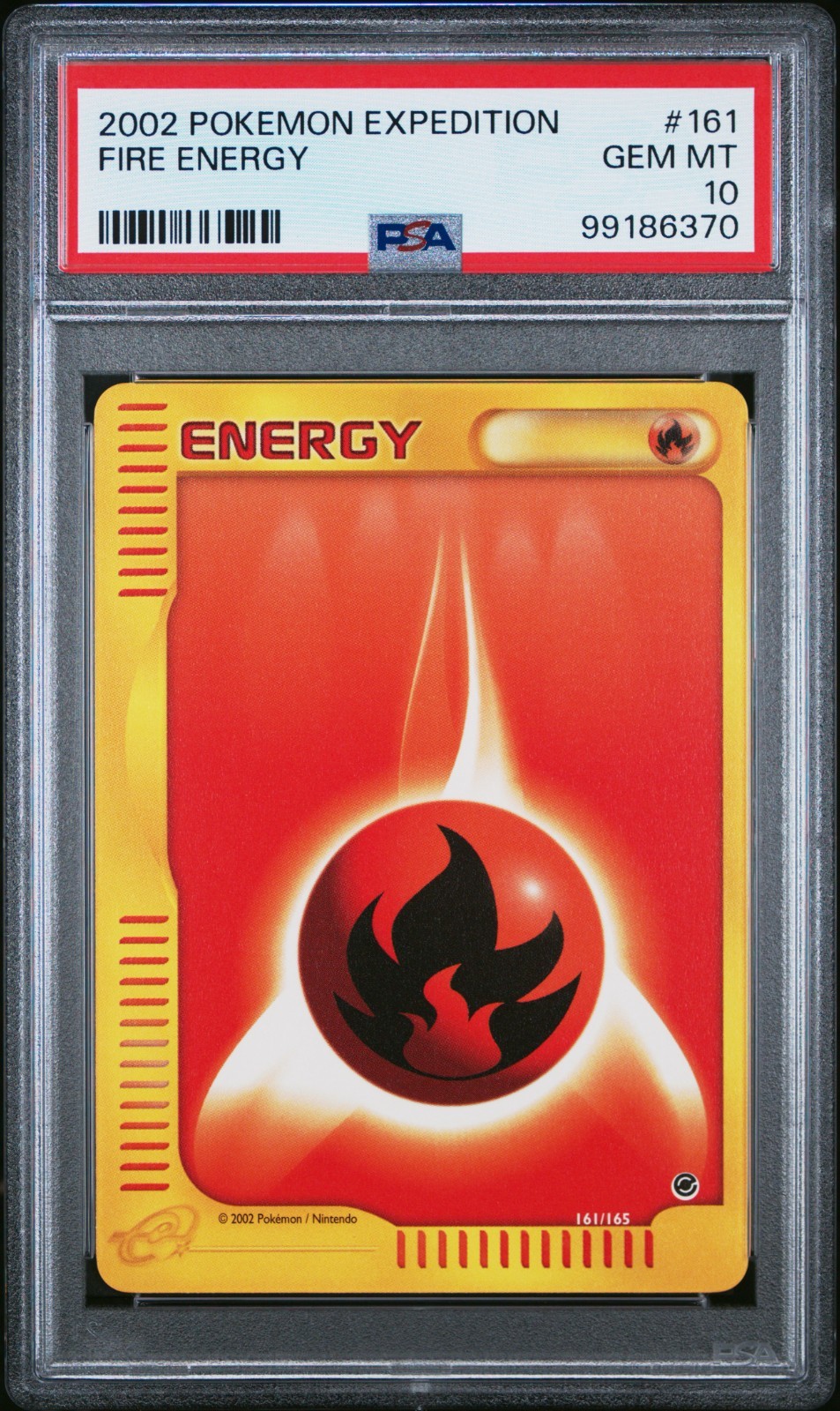 PSA 10 Fire Energy 161/165 Expedition Pokemon 2002
