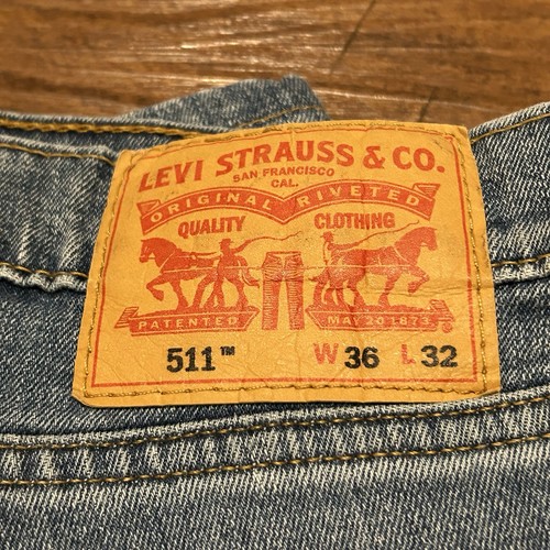 Jeans uomo Levis 511 slim fit 36x28 blu lavaggio medio elasticizzato - Foto 3 di 15
