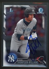 2016 Bowman Chrome DOM THOMPSON WILLIAMS Signed Card autograph auto YANKEES