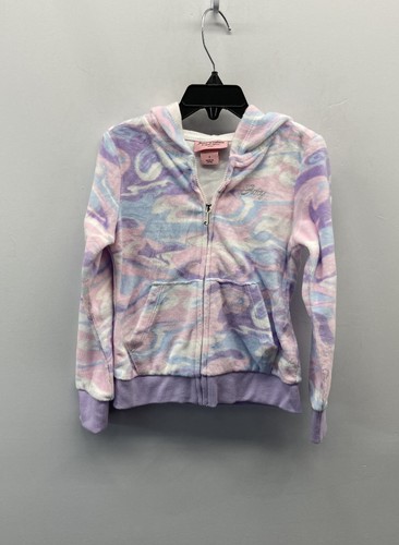 Juicy Couture Girls Pink/purple Tie Dye 2pc Hoodie/sweatpants Set Sz 5 - Picture 2 of 7