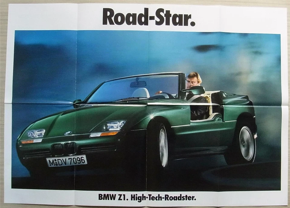 BMW Z1 SPORTS CONVERTIBLE Car Sales Brochure 1989 #911080110 GERMAN TEXT - Image 3 of 4