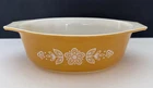 Vintage PYREX #043 Butterfly Gold 1 1/2 Qt Casserole Dish Gold White No Lid