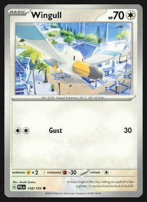 SV02: Paldea Evolved Wingull #158/193 Common Pokemon Card