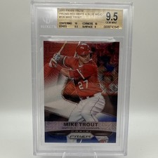 2015 Panini Prizm - Mike Trout #120 Red White & Blue Mojo Prizm BGS 9.5 (Pop 1)