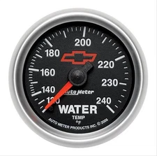 Autometer Sport-Comp II Chevy Bowtie Mechanical Water Temp Gauge 2 1/16" Dia