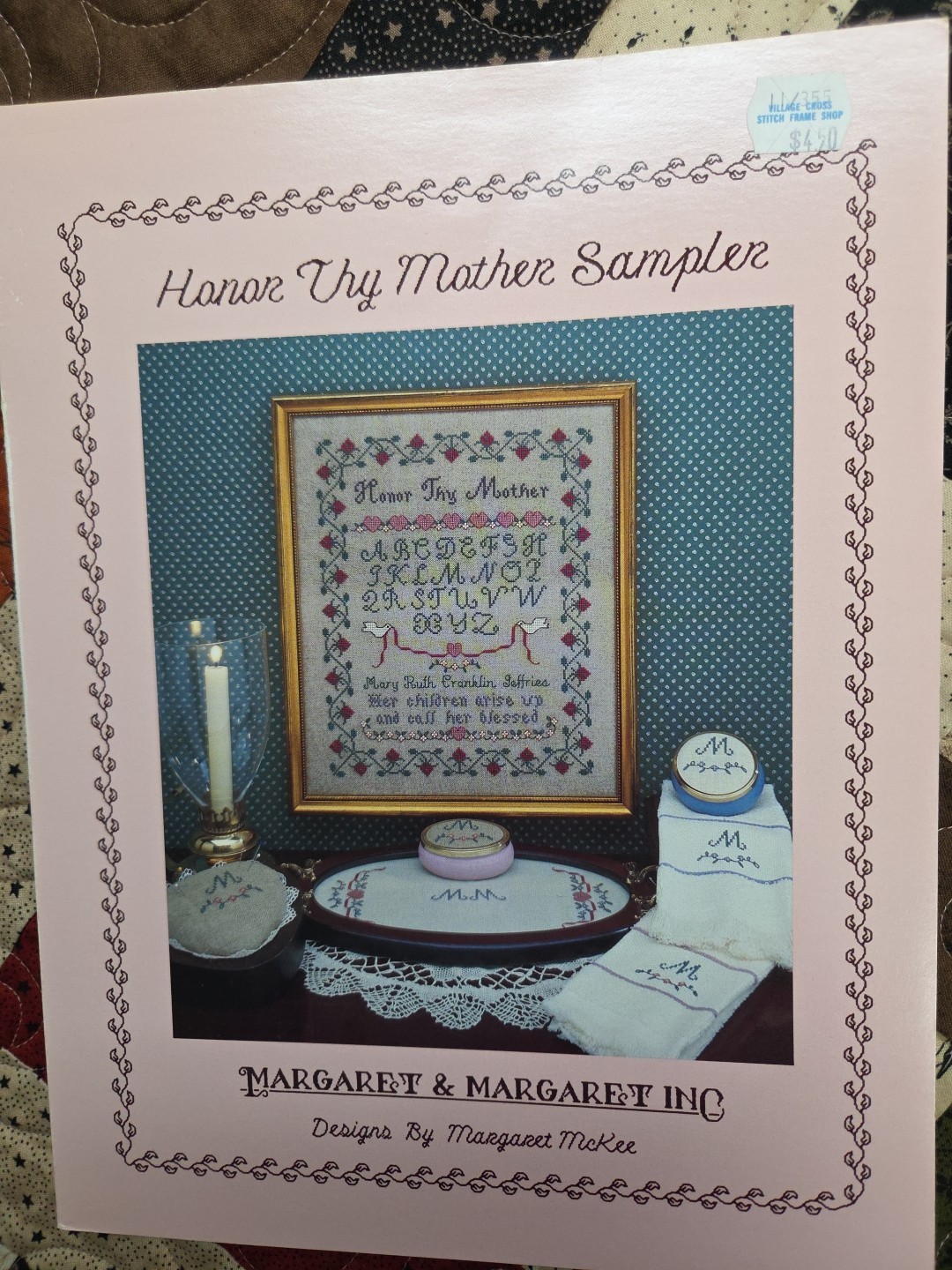 Margaret & Margaret Inc "Honor Thy Mother Sampler" Cross Stitch Pattern (#187)