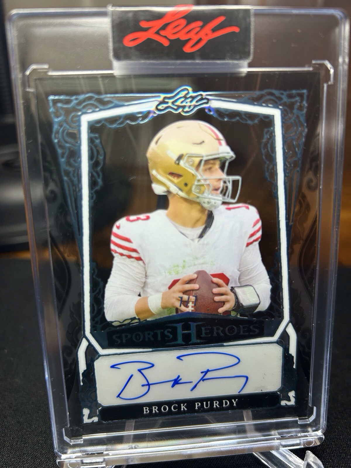 2025 Leaf Sports Heroes Brock Purdy Auto Light Blue 7/7 | eBay