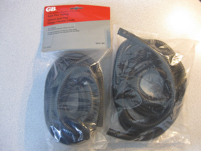 2 New GB 10' 3/8'' Black Split Flex Tubing Wire Cable Protective Tubes 20' Total