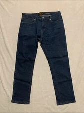 Copper & Oak Jeans Mens 36x32 Blue Denim Slim Straight Dark Wash