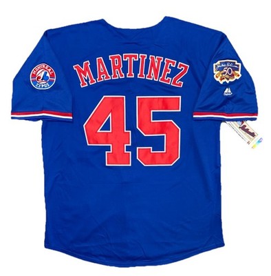 Pedro Martinez 1997 Montreal Expos Jackie 50th Anniv. Blue Jersey Men s Large
