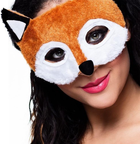 Boland 56720 Fuchs Fox Mask with Hair, Cartoon, White, Orange, 15 x 19 x 4 cm - Picture 2 of 3
