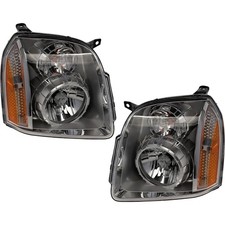 Driver And Passenger Headlights For Gmc Yukon 2007-2014 Halogen W Bulbs Denali