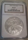 2005 $1 American Silver Eagle NGC MS69 Brown Label
