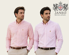 Mens Shirt Oxford Button Down 1 Plain + 1 Striped Combo Set,Office or Weekender
