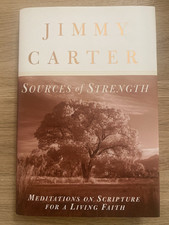 Jimmy Carter Signed Books Lot: Living Faith + Sources of Strength