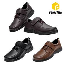 FitVille Mens 4E Extra Wide Diabetic Dress Shoes Swollen Feet Edema Orthopedic