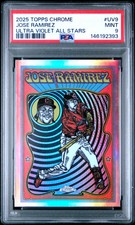 2025 Topps Chrome Jose Ramirez #UV-9 Ultra Violet All Stars SP PSA 9