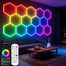 3-14 Hex Hexagon Garage Light RGB Hexagon Led Ceiling Light Honeycomb Dimmable