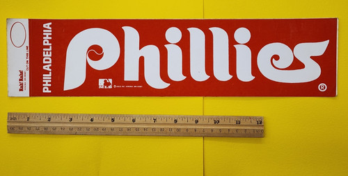 Vintage 1970s Philadelphia Phillies Bumper Sticker Rah-Rahs