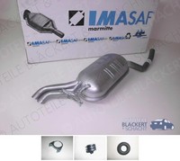 Imasaf Auspuff Endtopf+Anbauteile für Mercedes Stufenheck W124 200/230/200D/250D