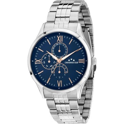 Chronostar Time Twister Watch R3753319003 Watch Steel Multifunction Blue
