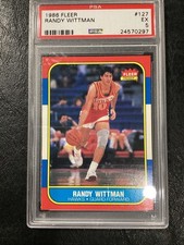 1986-87 Fleer Randy Wittman Rookie RC #127 Atlanta Hawks PSA 5 Low Pop EX Card. rookie card picture