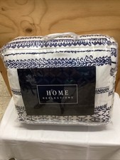 Home Reflection Blue And White Twin mink Comforter set