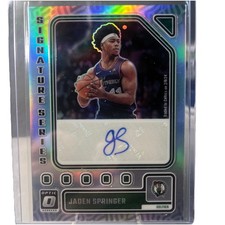 2023-24 Panini Donruss Optic - Signature Series Jaden Springer #SS-JSP (AU)
