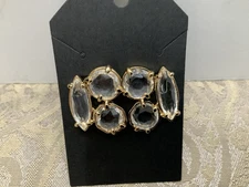 KATE SPADE NY DESERT STONE EARRINGS  CRYSTAL CLEAR CLUSTER STUDS GOLD