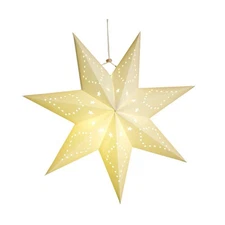 LIOOBO Paper Star Lantern Lamp Shade Christmas Hanging Stars Garland Hollow o...