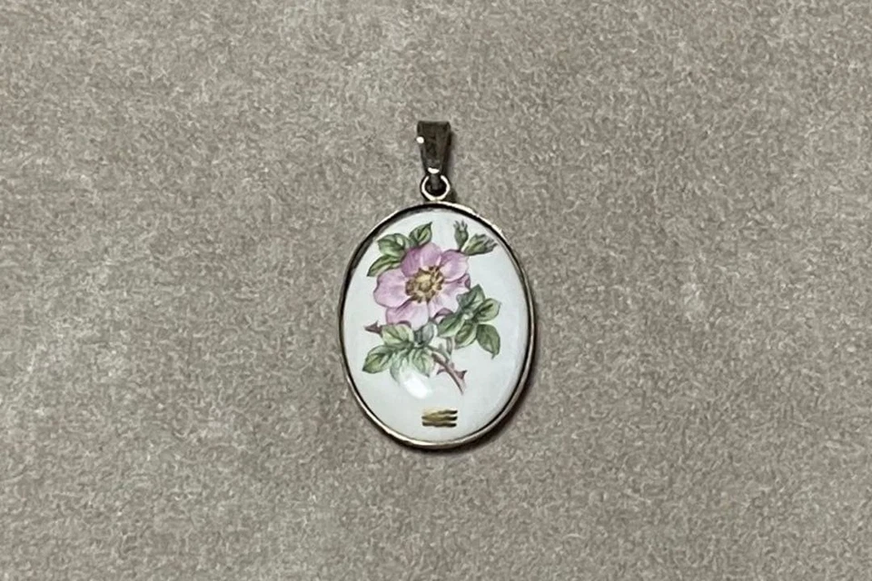 Georg Jensen Cerámica Colgante Top Plata Escandinavo Dinamarca Collar Dije Foto 2 de 4