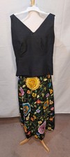 1960's Mar Mar Raffia Embroidered Skirt  Tank Stunning