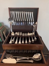 78 Pc Supreme by Towle Japan Silver Plate Flatware 12 Place Settings + Serving