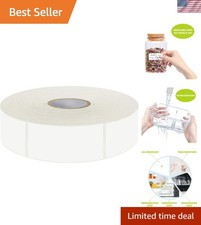 1000 Removable Food Labels, Water/Oil/Tear Resistant Blank Stickers with Perf...