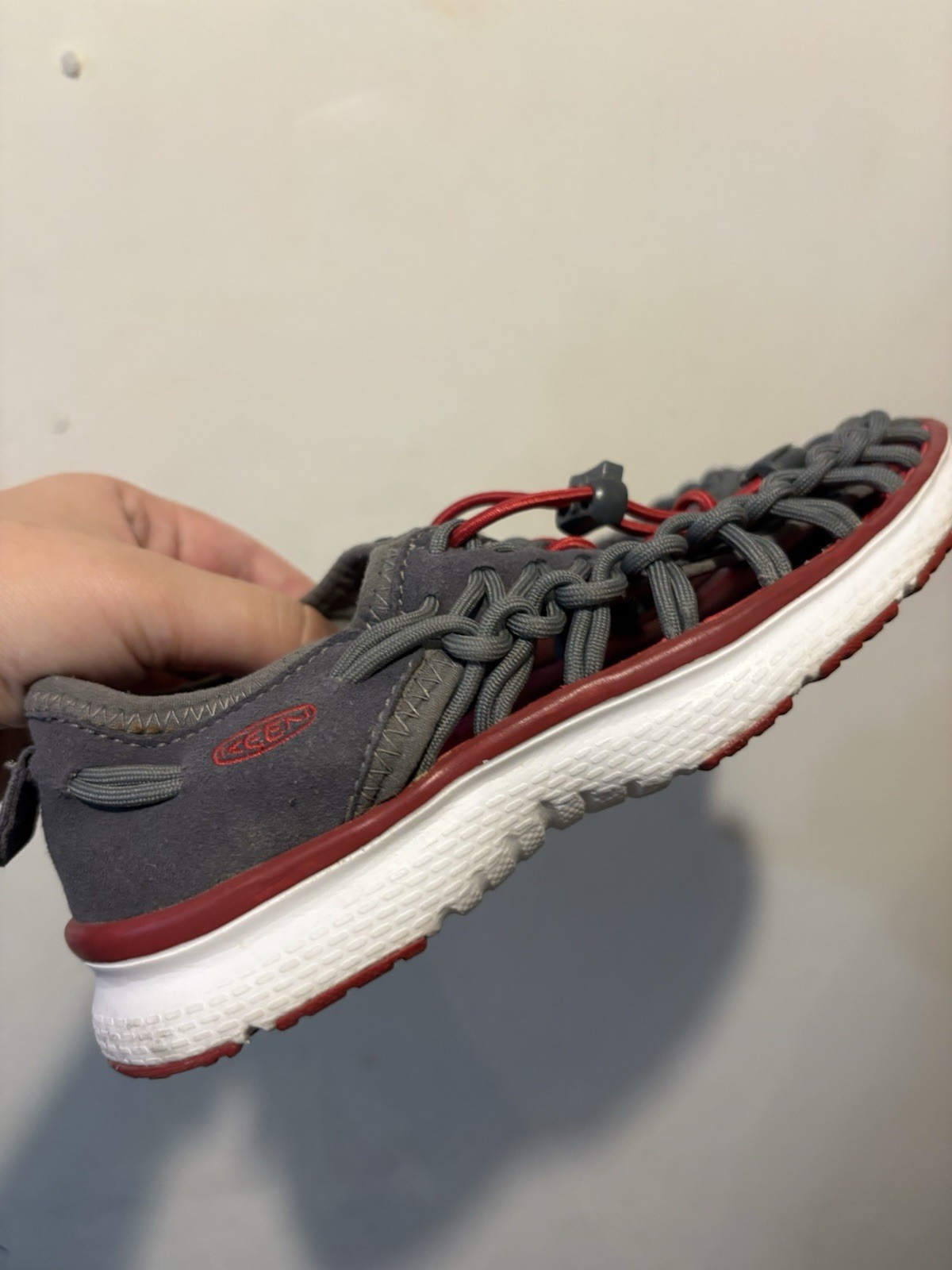 Scarpe Keen ragazzo taglia 1 rosso grigio