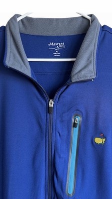Masters Tech FZ Vest Men s XL Full Zip Blue ANGC Excellent Condition Authentic 