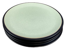 Denby Energy Dinner Plate Celadon Charcoal England Set of 4