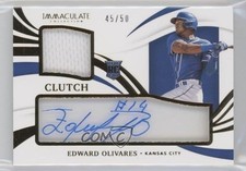 2021 Immaculate Clearly Clutch Rookie Materials 45/50 Edward Olivares Auto ez4