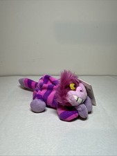 Disney Store Alice Wonderland Cheshire Cat Bean Bag 9" Plush Stuffed Vintage Tag