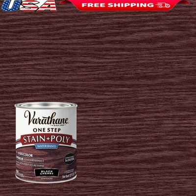 Black Cherry Stain Polyurethane Semi Gloss Finish Indoor Wood Protection 384367