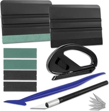 Professional Window Tint Kit with Felt Squeegee, Vinyl Wrap Tools & Cutter #19