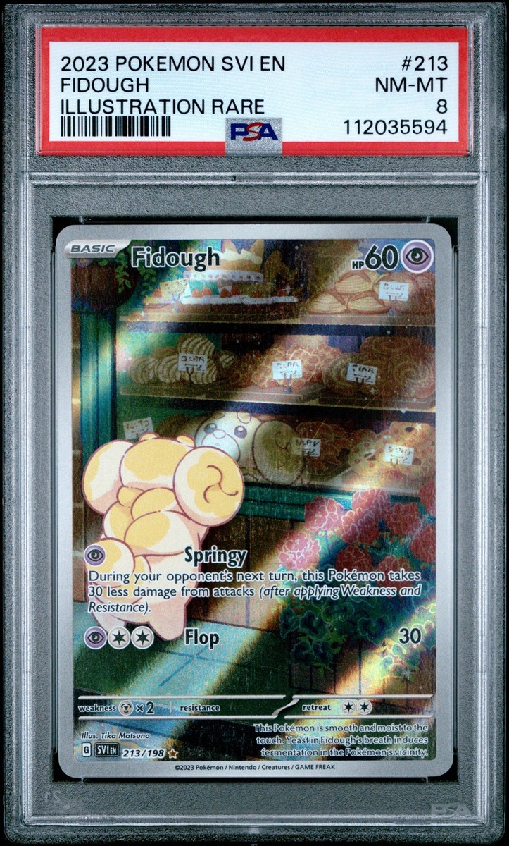 PSA 8 Fidough Illustrator Rare #213 2023 Pokemon Scarlet & Violet
