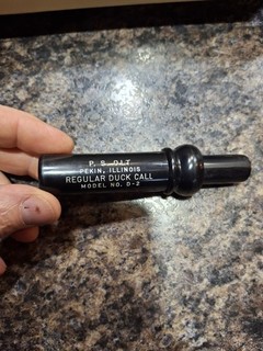 Vintage P.S. Olt Pekin Illinois Regular D 2 Keyhole Duck Call