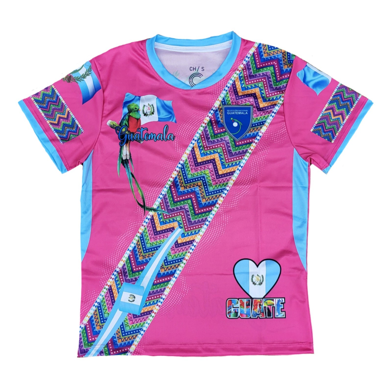 soccer jersey Guatemala pink tipica