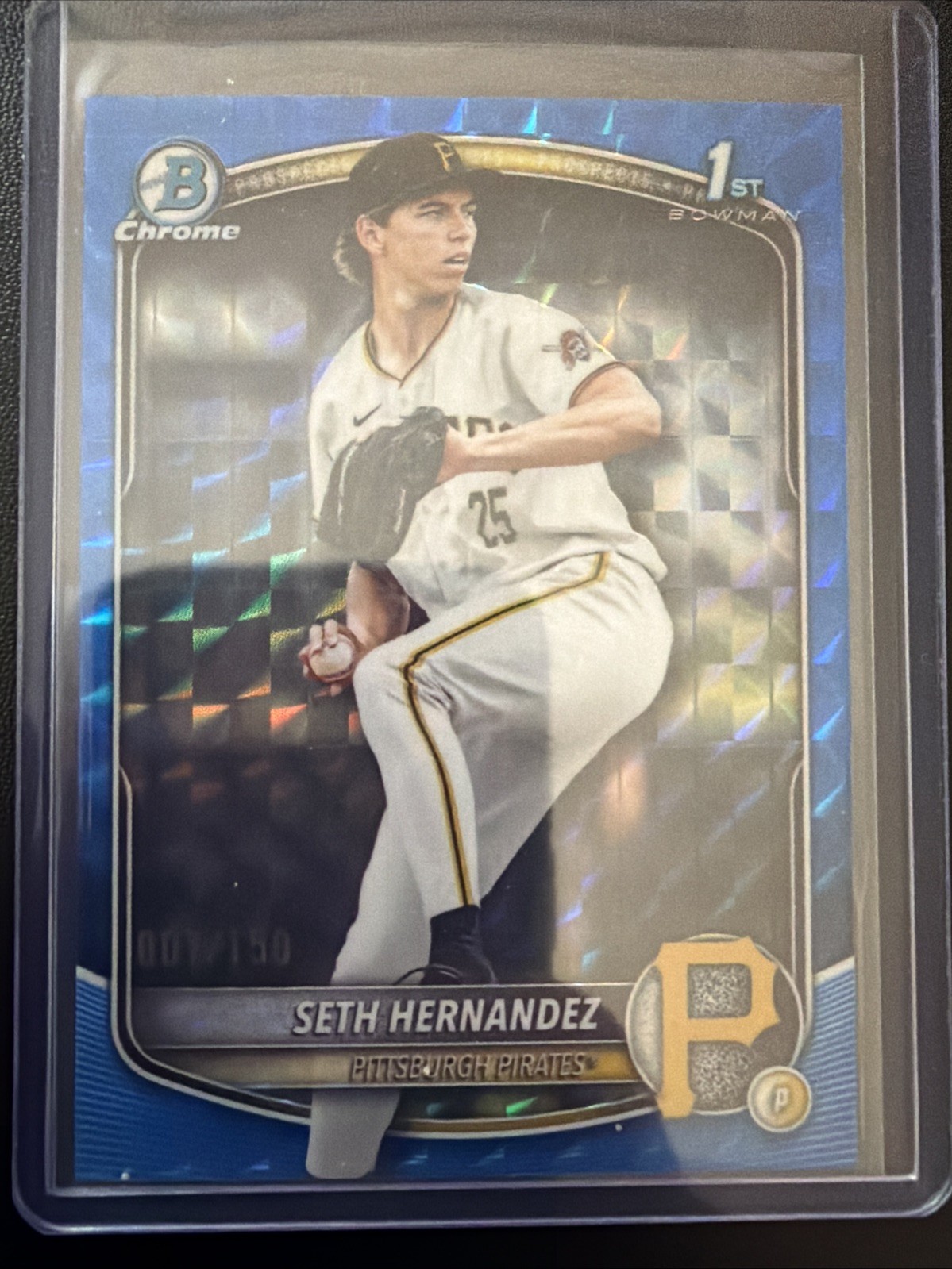 2025 Bowman Draft Seth Hernandez Chrome Blue Geometric Refractor 1st #/150