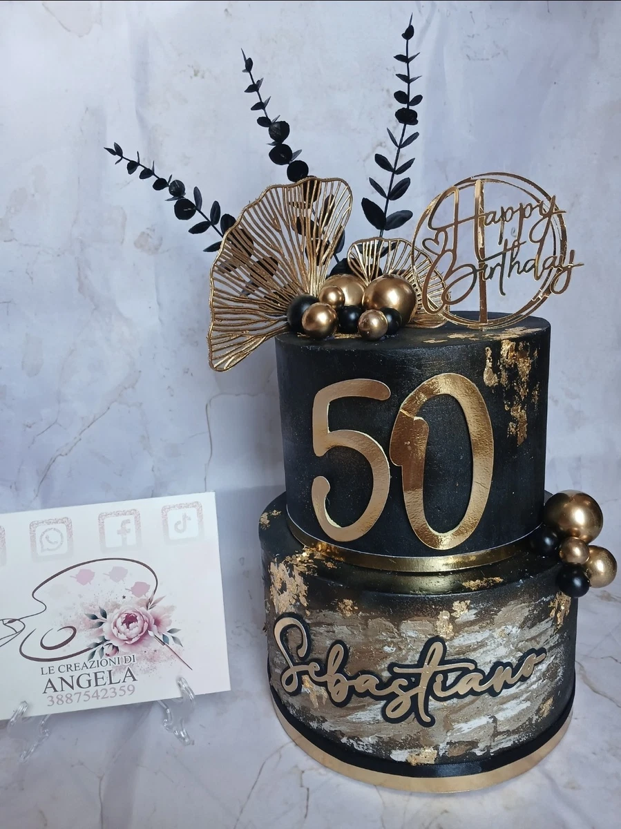 Festone Per 90° Compleanno - Striscione Olografico Nero E Oro, 3,9 Metri, 11 Bandiere, Per Decorazioni Festa Interna/Esterna