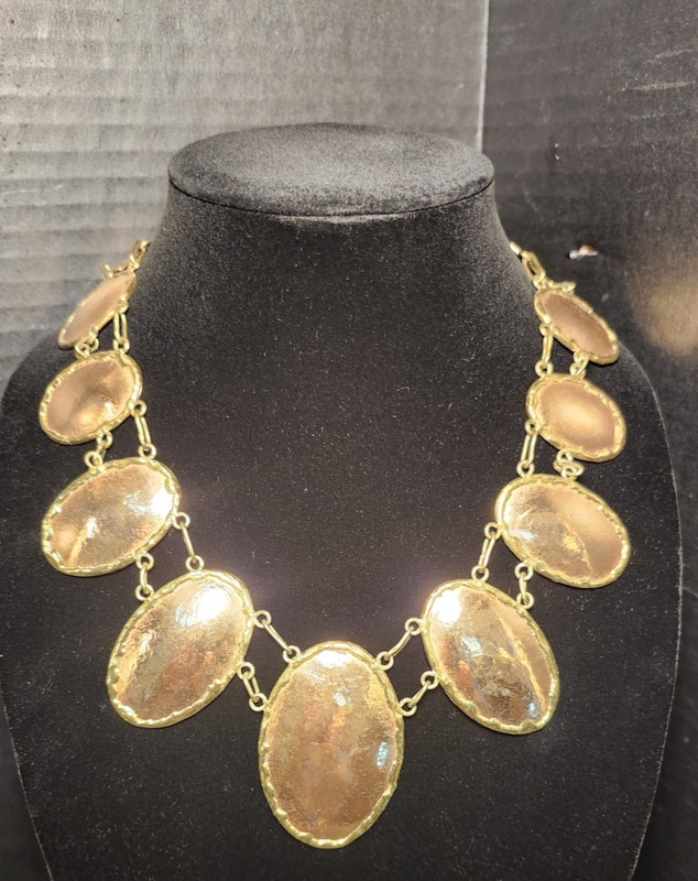 Copper & Brass Statement Necklace Bright Shiny Vintage Made in Mexico