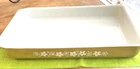 Pyrex Avocado Green Floral  9 X 13” Baking Dish Vtg Retro Rectangular Milk Glass